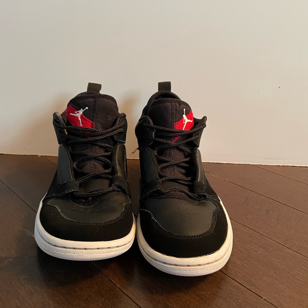 Jordan Kids Black and Red Sneakers